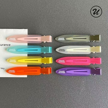 【蜜糖の髮飾】臺灣出貨AhuaAhuaya韓版果凍彩色衝浪板細剷剷鴨嘴夾時尚百搭個性發夾邊夾