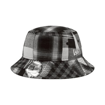 NEW ERA 漁夫帽 拼湊  黑白 拼布 格紋 漁夫帽 平頂漁夫帽 格紋漁夫帽 格紋帽【TCC】