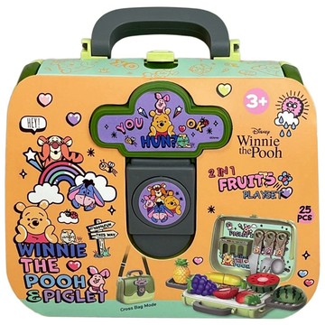 Winnie the Pooh 小熊維尼 三合一水果手提盒 角色扮演玩具 混和顏色  維尼  30 x 24 x 19cm  1組