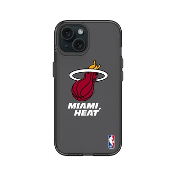 iPhone 15 Clear 酷墨灰 - NBA - Logo-邁阿密熱火 Miami Heat - Light