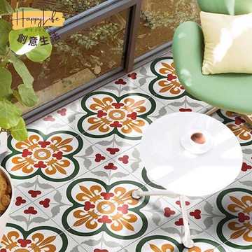 【臺灣公司 可打統編】免運 PVC地板貼 防水耐磨地板貼植物小吃店瓷磚貼紙地墻面翻新貼膜餐廳墻貼墻裙邊 可開發票 全館六折 工廠現貨直銷 新品特價 c1083