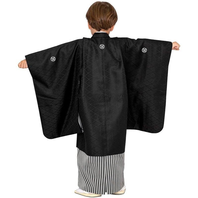 KYOETSU キョウエツ 男の子 5歳 着物 袴セット 紋付 12点 五ツ紋 白 金