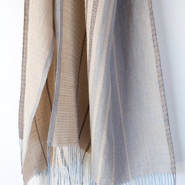 Linen 手工編織亞麻圍巾【莉花02】