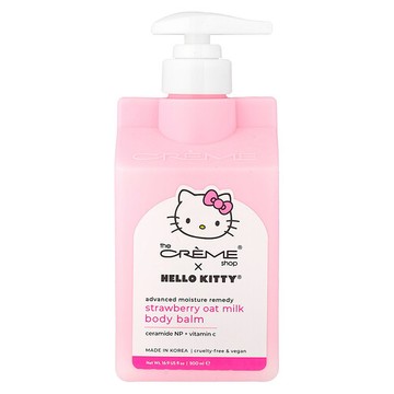 The Creme Shop, Hello Kitty®，高級保濕修護潤膚膏，甜草莓燕麥奶香，16.9 液量盎司（500 毫升）