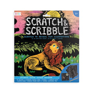 【美國OOLY】兒童創意刮畫豪華組 - 野生動物款