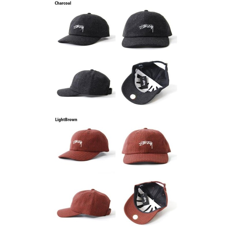 STUSSY ステューシー キャップ SUITING LOGO LOW PRO CAP CHARCOAL