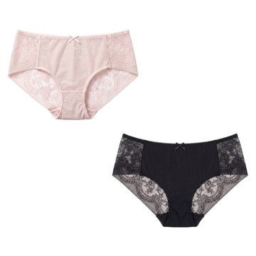 LA FELINO 法利諾 生命摯愛無痕平口褲2件組 89119-00-11  粉色 + 黑色  L