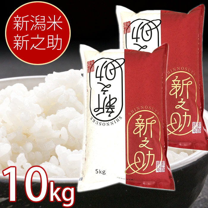 新潟米 新之助 10kg(5kg×2袋) 新潟県産 お米 米 白米 ご飯 ライス お米 大粒 甘味 しんのすけ 新潟 お米 白米 ご飯 送料無料