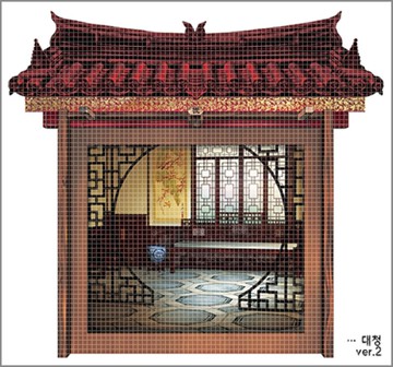 東方韓屋主廳 7種款式 (blackraccoon) 復古拼貼設計