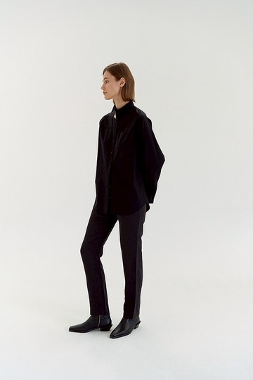 經典日常煙管長褲/ 深藍色