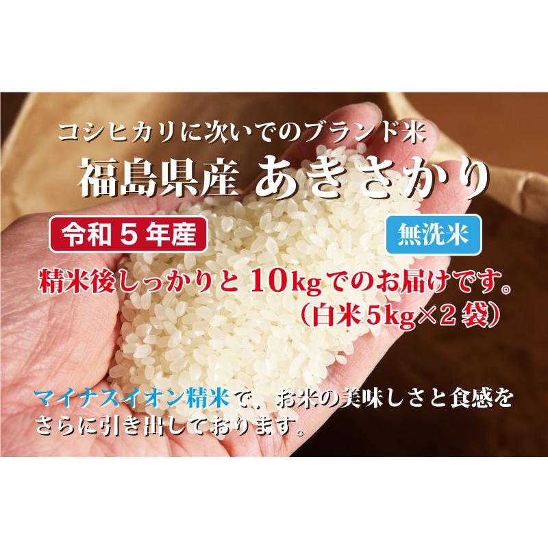 令和５年産 無洗米福井県産あきさかり10kg 単一原料米 白米 安い ブランド米 5kg×2 送料無料