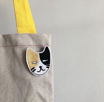 厭世三花 刺繡胸針或繡片一個