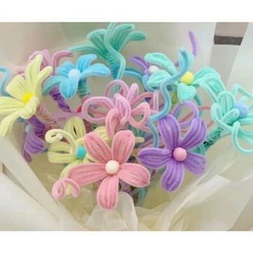 鴻昌 馬卡龍色 毛根 扭扭棒*1包100支(多色)淺粉