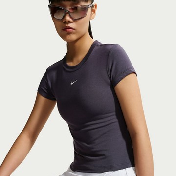 NIKE AS W NSW NK CHLL KNT MD CRP 女短袖 灰-FV5509014