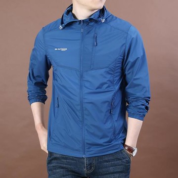 夏季男士防曬服彈力男外套輕薄透氣沙灘防曬衣男多袋工裝皮膚衣潮