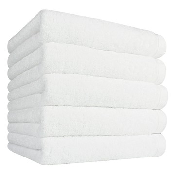 松月 Comfort Ground 200g 40支精梳棉毛巾 白色 5入  5條