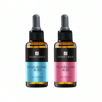 玻尿酸水潤精華30ml*1+傳明酸阻黑透白精華液30ml*1