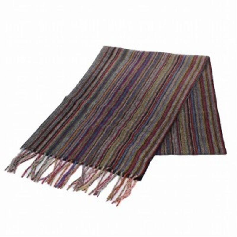 ポールスミス Paul Smith マフラー SCARF MULTI CASHMERE M1A 837D AS09 メンズ カシミヤ ストール  グレー＋マルチカラーストライプ 通販 LINEポイント最大10.0%GET | LINEショッピング