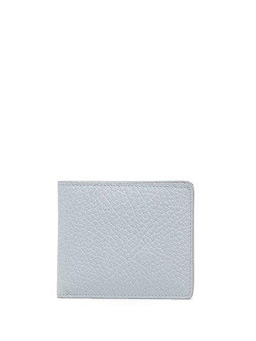 Maison Margiela - four-stitch bi-fold wallet - unisex - Calf Leather/Calf Leather/Viscose - One Size - Blue