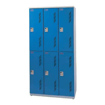 台灣製造【鋼製置物櫃】密碼型 6格 鍍鋅鋼板 多色訂製 科技大廠 健身房指定 衣物櫃 內務櫃 鋼製衣櫃