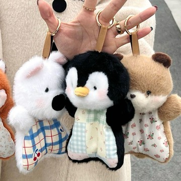 臺灣/✨玩偶公仔 小公仔豆袋毛絨玩偶小羊企鵝兔子狐狸可愛公仔桌伴娃娃生日禮物書包掛件