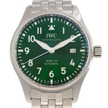 IWC 萬國錶 ( IW328206)馬克二十飛行員鏈帶款x綠面x40mm
