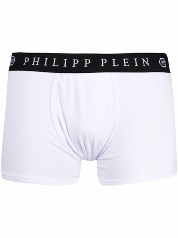Philipp Plein - monogram-print boxers - men - Cotton/Modal/Polyester/Spandex/Elastane - M - White
