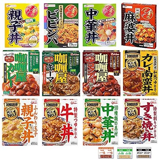 どんぶり亭 金のどんぶり カリー屋カレー 12食 詰め合わせ セット  薬味オリジナルセット付