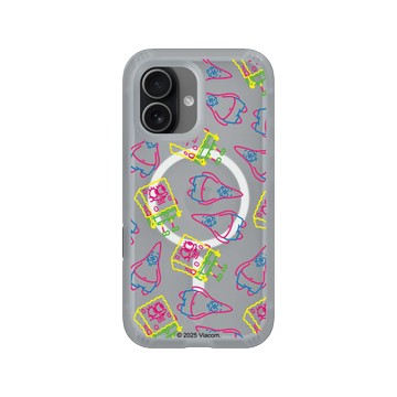 iPhone 17 AirX 流變灰 - 海綿寶寶 SpongeBob - 奇異筆觸Pattern