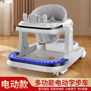 嬰兒學步車電動車防O-型腿防側翻男女孩寶寶可坐推學行助步手推車