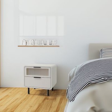 文創集 科萬塔1.7尺玻璃二抽床頭櫃-50x40x50cm免組