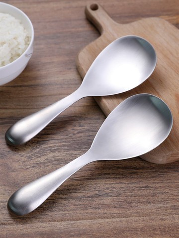 飯勺子304不銹鋼一體飯瓢餐廳食堂不粘長柄盛飯勺裝米飯分餐勺子