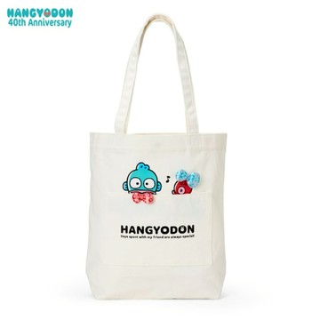 小禮堂 【限購排單不保單】Sanrio 三麗鷗 人魚漢頓 棉質直式肩背袋 (40週年 好友領結)