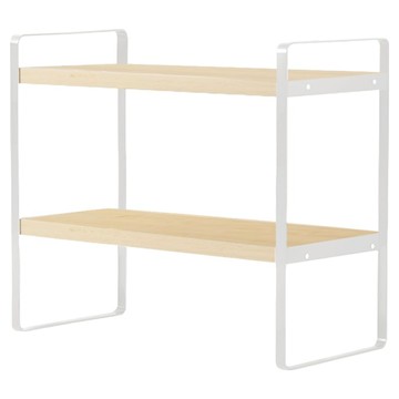 SIANG SI 桌面置物架 雙層 40cm  1個  白色