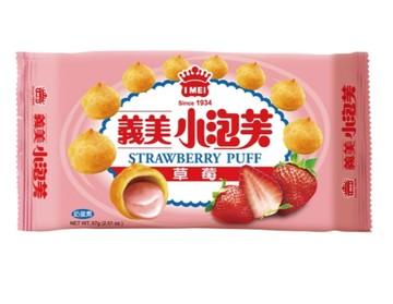[義美]義美小泡芙系列57g*6包(草莓口味)