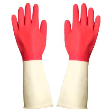 AXIS 艾克思 台灣製家庭用乳膠手套 M(33.5x10cm) 3雙1組  雙色  1組