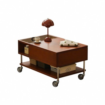 【IDEA】戈爾實木置物收納帶輪茶几/推車/推車茶几/邊几(邊桌/和室桌)