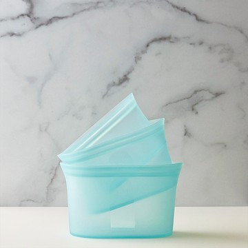 【ZipTop】美國白金矽膠袋 碗型三件組-青草綠