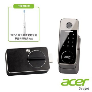 Acer Gadget 智能鎖 碁智鎖 指紋/密碼/虛位密碼/感應卡/鑰匙 ODL101+贈TECO 東元智能聲波電動牙刷