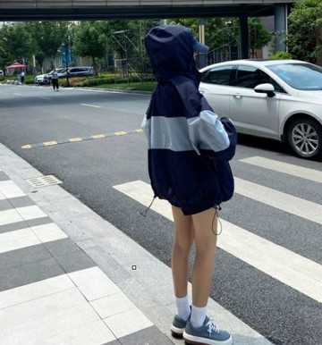 防曬衣拼色防曬外套運動休閒薄款韓版時尚百搭女外穿透氣開衫女夏季