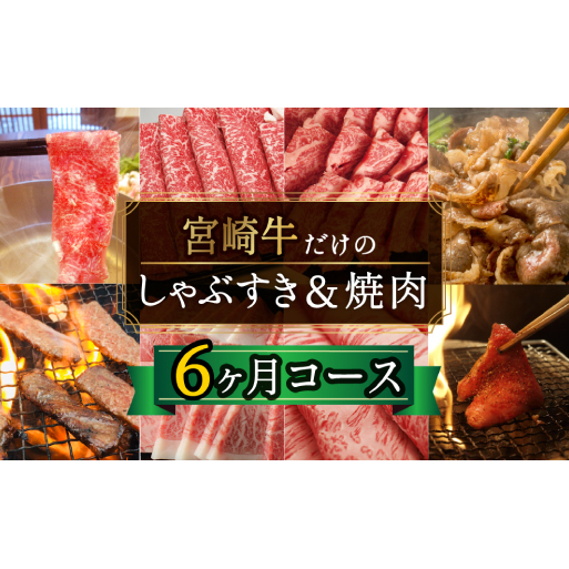 宮崎牛しゃぶすき＆焼肉6ヶ月コース 合計4.2kg 