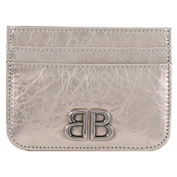 BALENCIAGA 品牌LOGO揉製羊皮卡夾(玫瑰金)