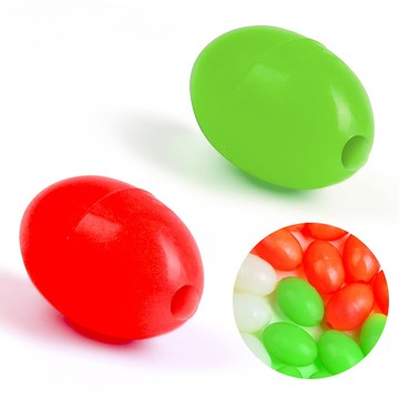 【TTFF】橢圓發光擋珠TTFF1745A海釣路亞太空豆夜明珠擋珠塑膠熒光珠配件1000粒/袋