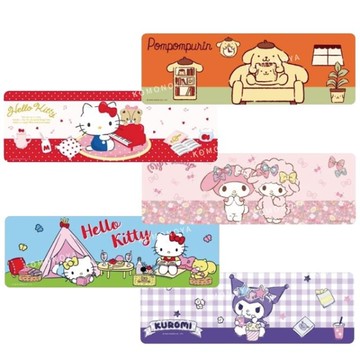 小禮堂 Sanrio 三麗鷗 長形軟式吸水腳踏墊 120x40cm (角色款) Kitty 美樂蒂 酷洛米