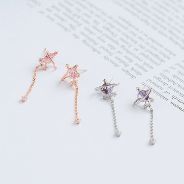 星球垂墜耳環2件組(J042L2Q01AK) - JUJURY