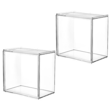 FAmILyLIFE 生活 潮玩全透明展示盒 A-492-2  2個  迷你方形