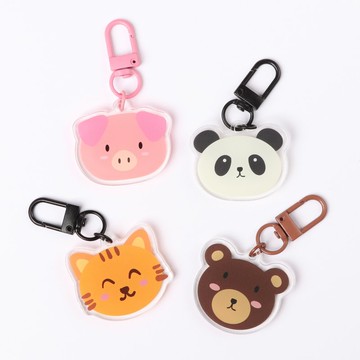 動物壓克力吊飾鑰匙圈 掛鉤可挑顏色