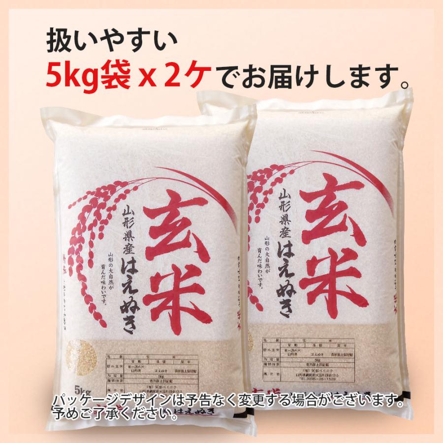 新米 玄米 10kg はえぬき 山形県産 5kg×2袋 令和5年 米