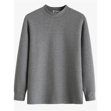 秋冬中老年男士大碼全棉純色長袖T恤老人加肥大號秋衣爸爸打底衫