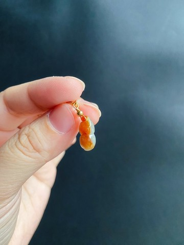 天然緬甸玉翡翠 紅翡 獨一無二 吊飾 隨意扣 禮物 設計款